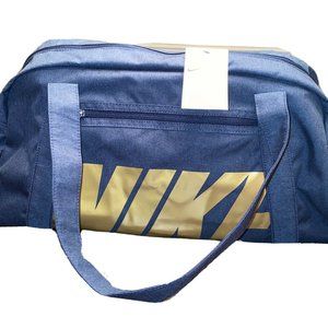 Nike  Duffel Sport Gym Bag-SZ Med -Grey Blue Gold Water Resistant -NWT